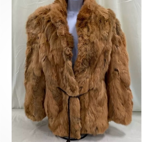 Real Authentic Warm Rabbit Fur Coat M - Picture 1 of 2